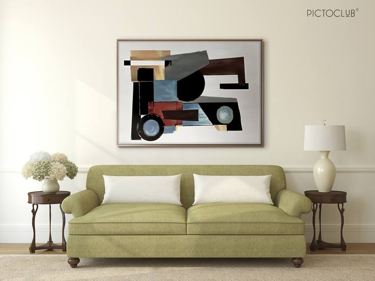 Original Cubism Abstract Painting by Daniel Bautista