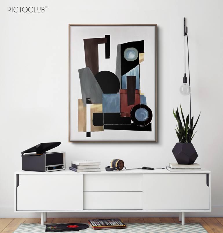 Original Cubism Abstract Painting by Daniel Bautista