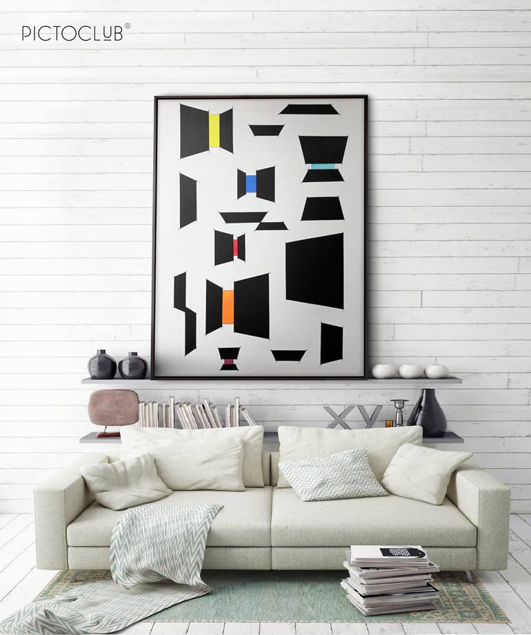 Original Cubism Abstract Painting by Daniel Bautista