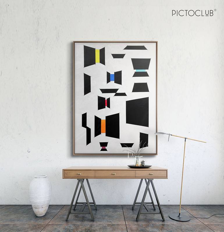 Original Cubism Abstract Painting by Daniel Bautista