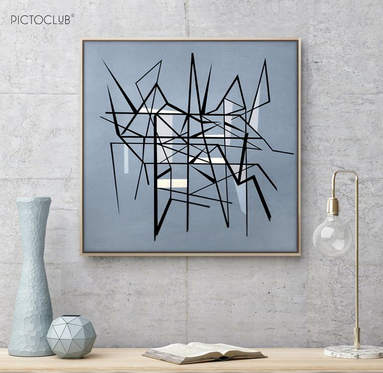 Original Cubism Abstract Painting by Daniel Bautista