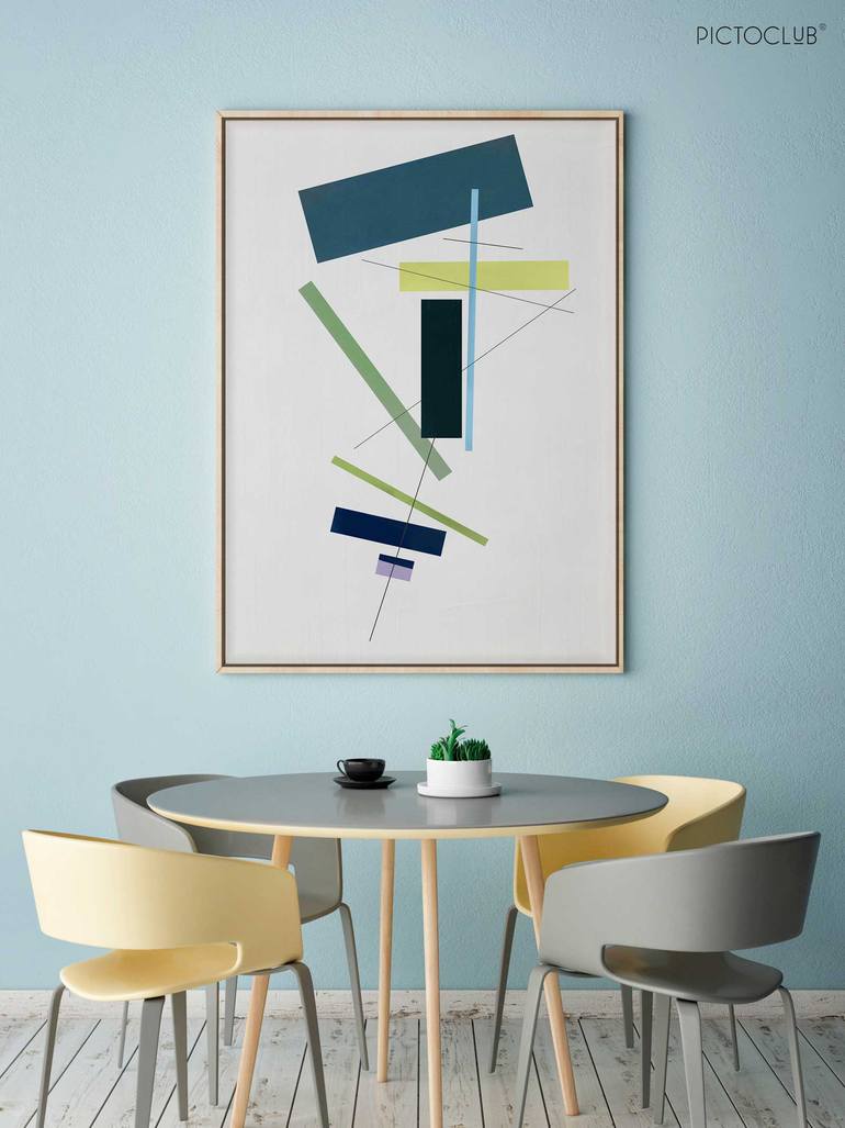 Original Cubism Abstract Painting by Daniel Bautista