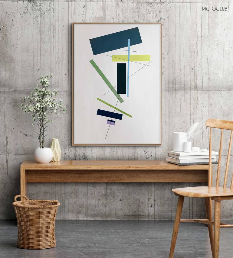 Original Cubism Abstract Painting by Daniel Bautista