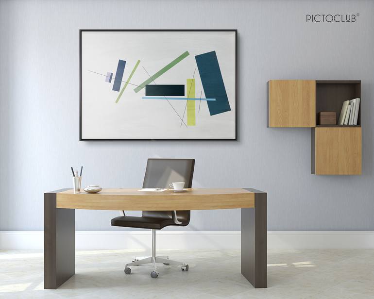 Original Cubism Abstract Painting by Daniel Bautista