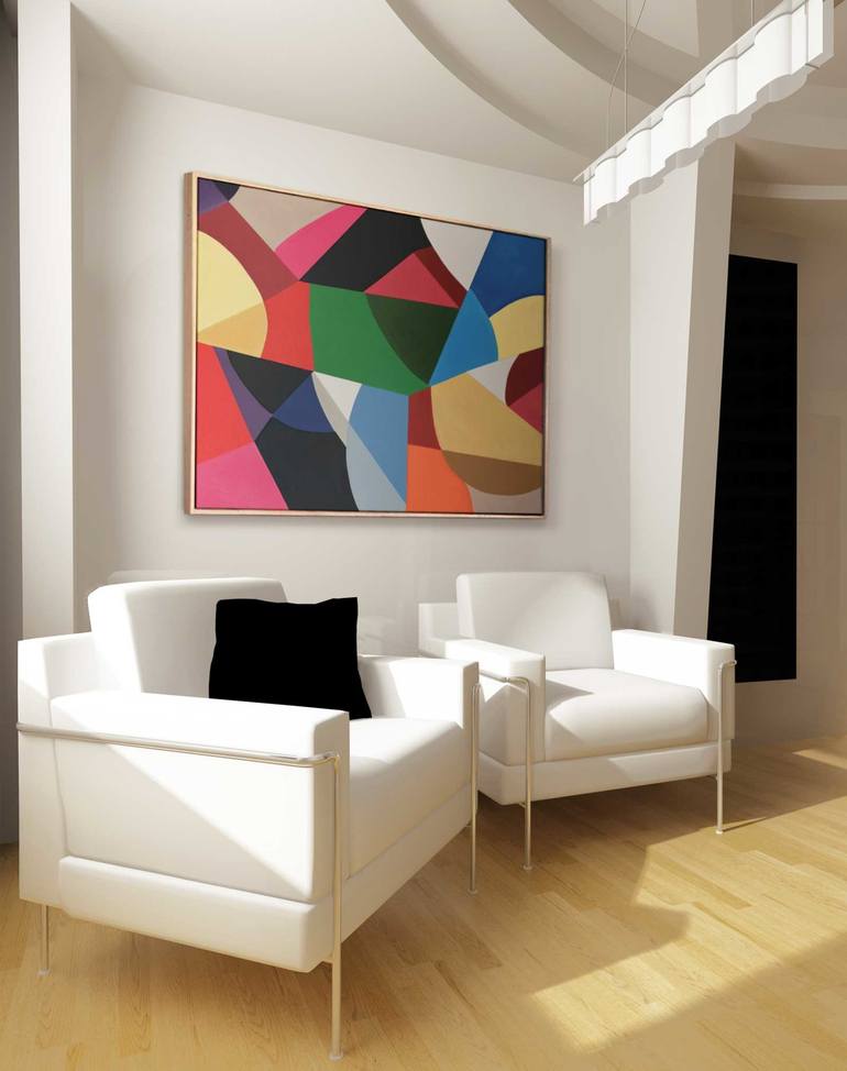 Original Cubism Abstract Painting by Daniel Bautista