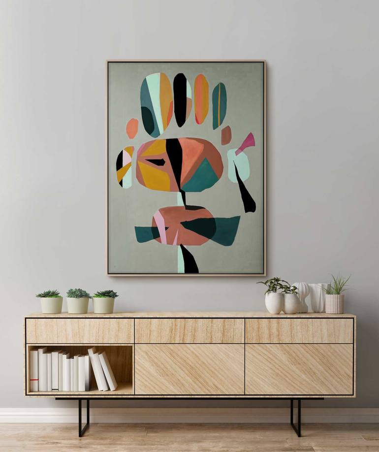 Original Cubism Abstract Painting by Daniel Bautista