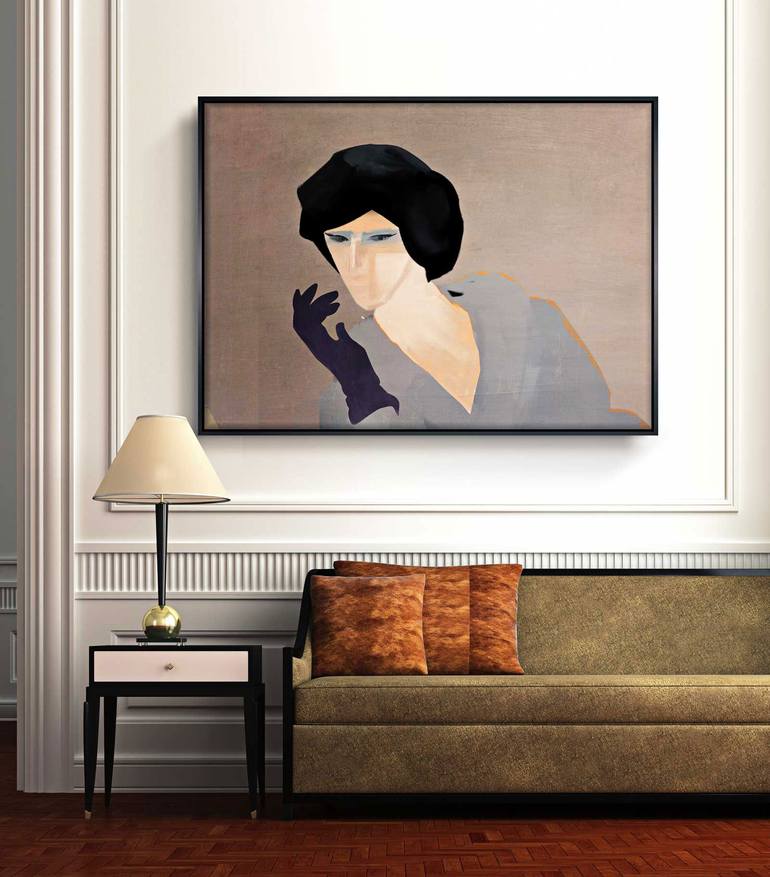 Original Art Deco People Painting by Daniel Bautista