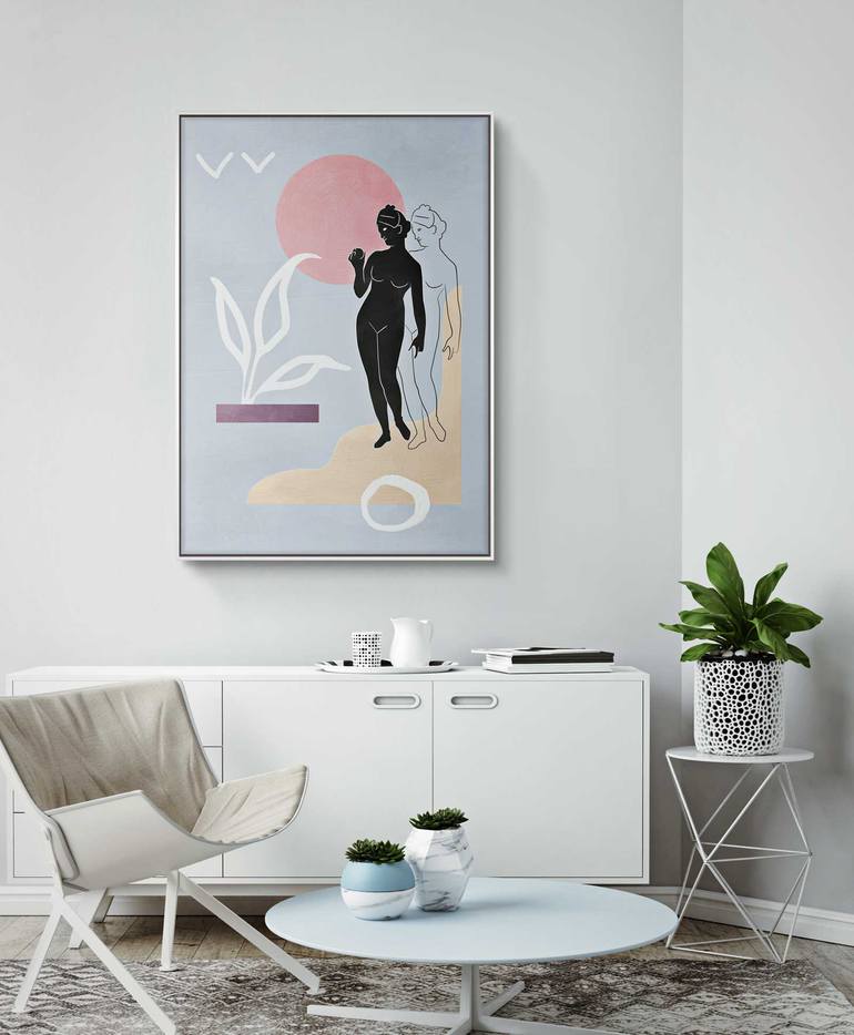 Original Dada Abstract Painting by Daniel Bautista