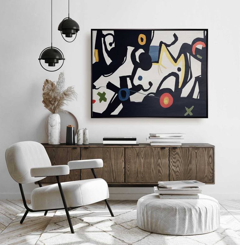 Original Cubism Abstract Painting by Daniel Bautista