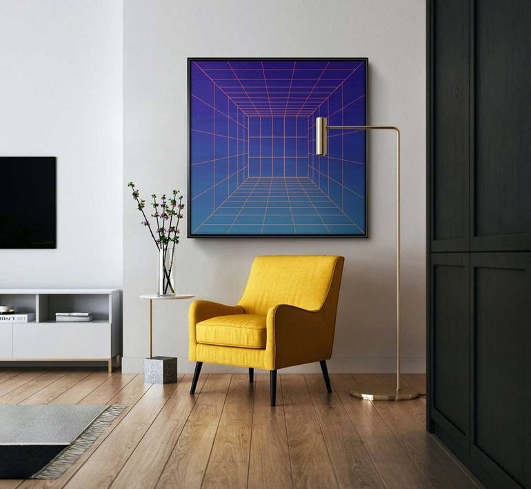 Original Cubism Abstract Painting by Daniel Bautista