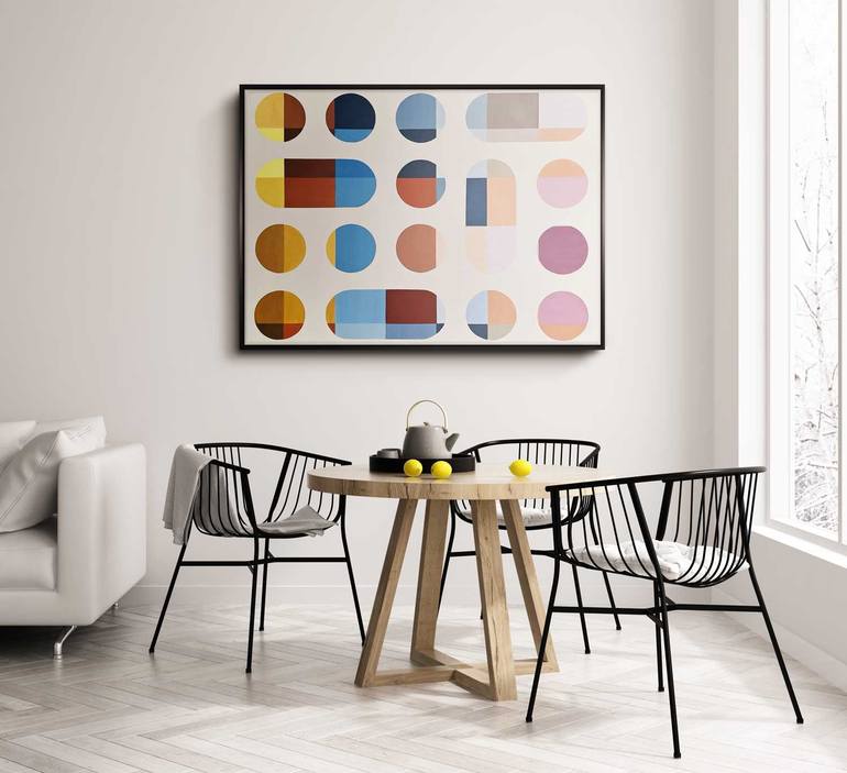 Original Cubism Abstract Painting by Daniel Bautista