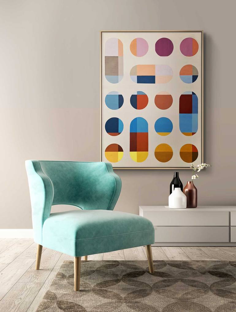 Original Cubism Abstract Painting by Daniel Bautista