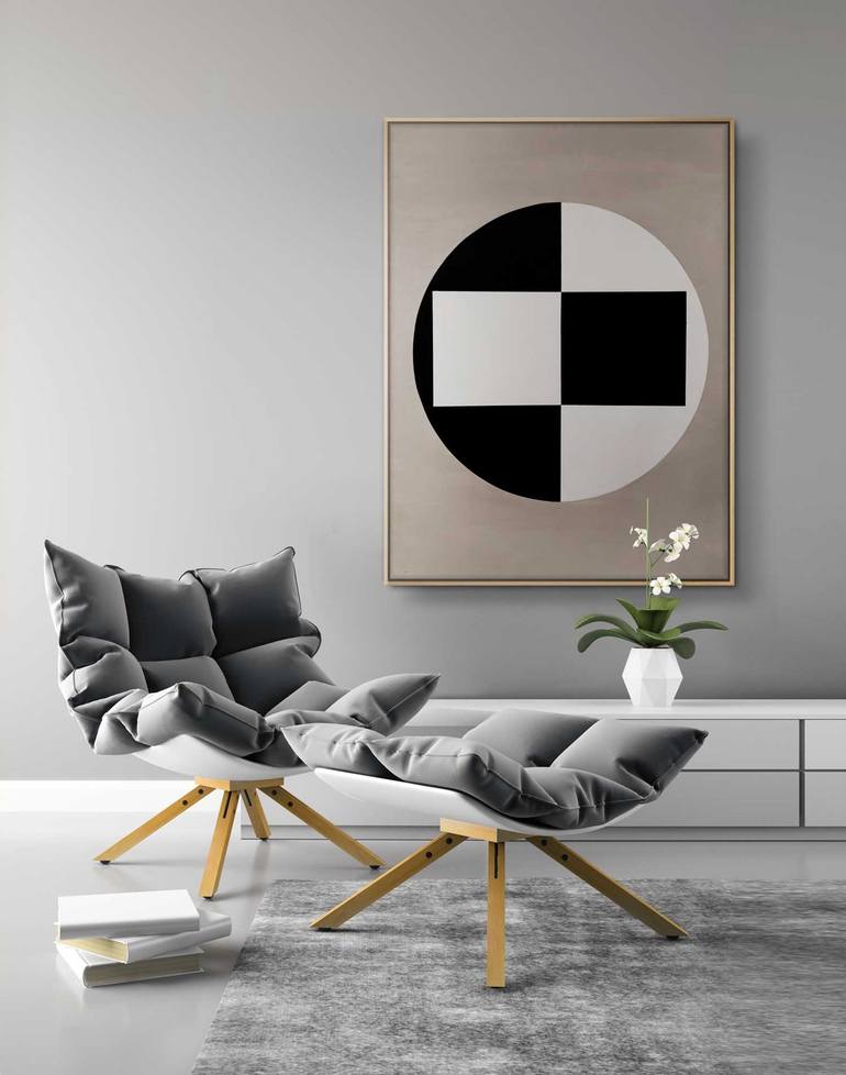 Original Art Deco Abstract Painting by Daniel Bautista