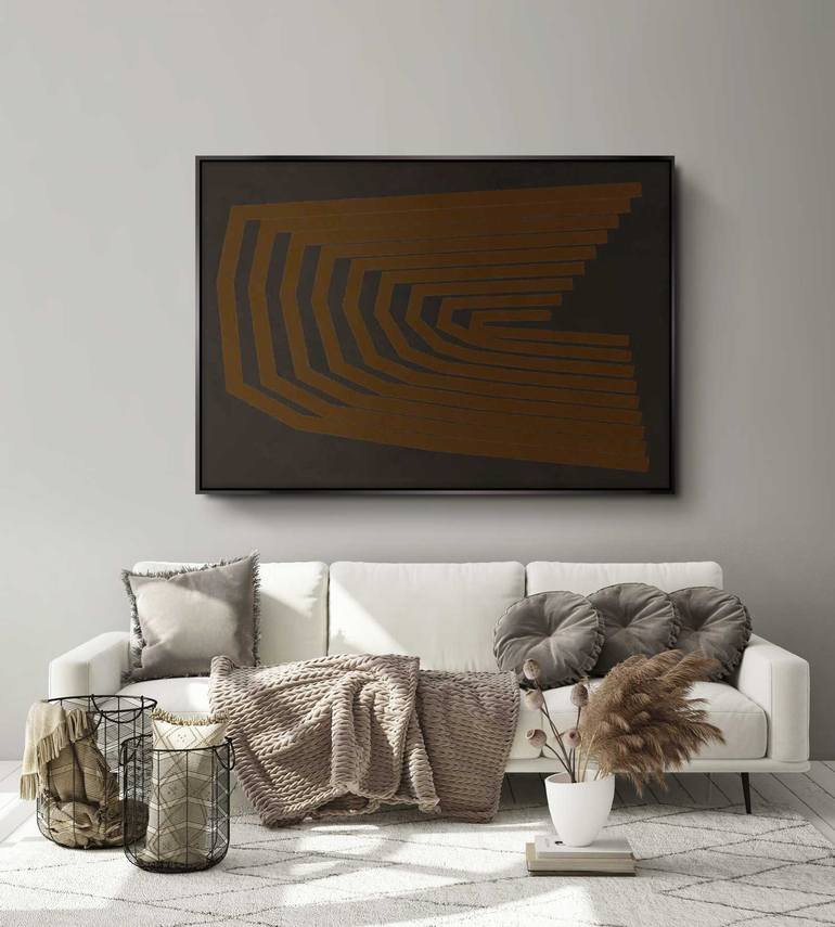 Original Art Deco Abstract Painting by Daniel Bautista