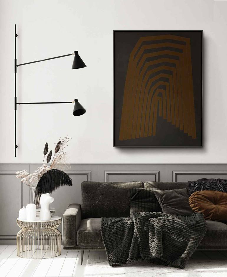 Original Art Deco Abstract Painting by Daniel Bautista