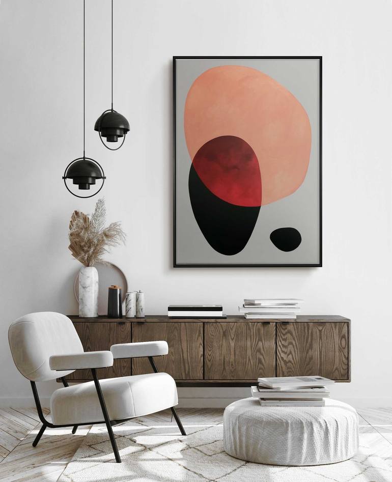 Original Art Deco Abstract Painting by Daniel Bautista