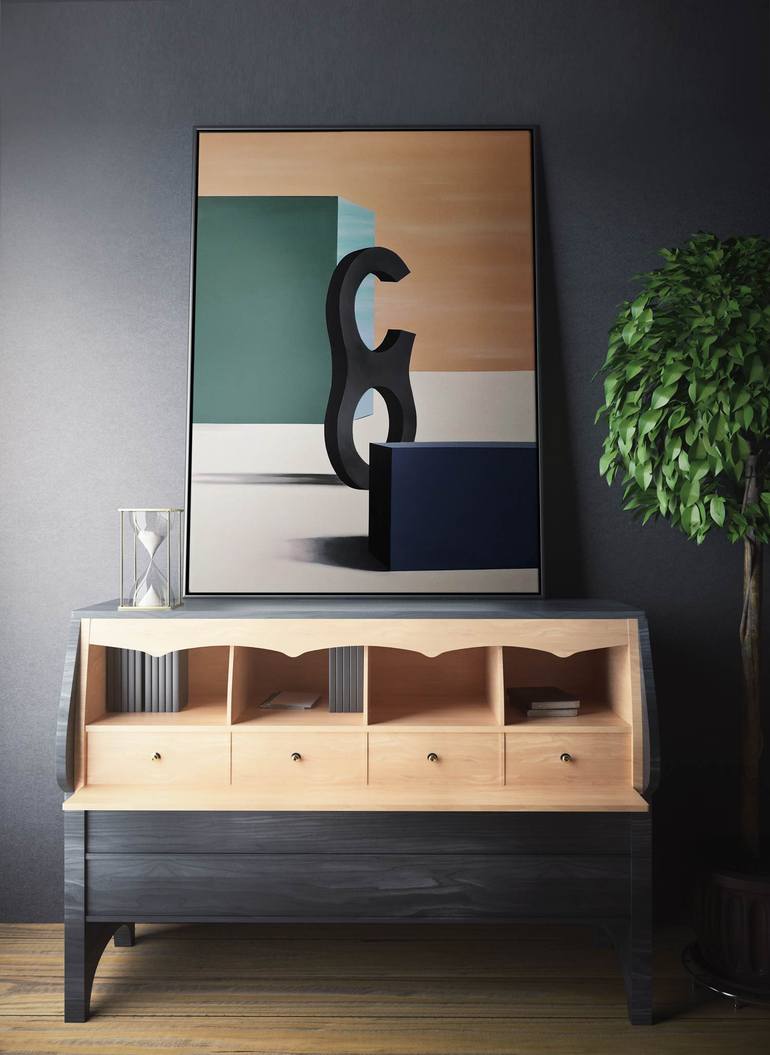 Original Conceptual Abstract Painting by Daniel Bautista