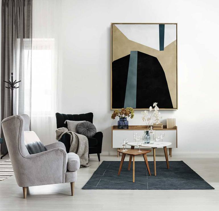 Original Cubism Abstract Painting by Daniel Bautista