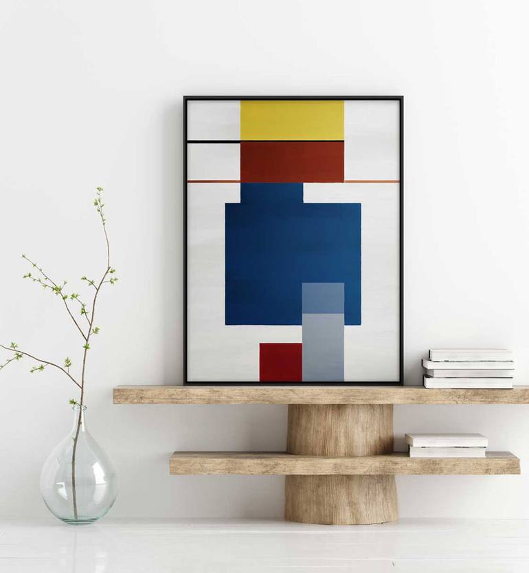 Original Cubism Abstract Painting by Daniel Bautista