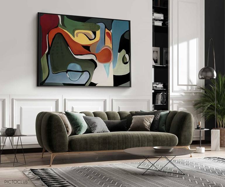 Original Cubism Abstract Painting by Daniel Bautista