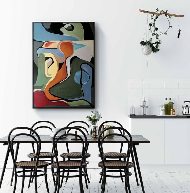 Original Cubism Abstract Painting by Daniel Bautista