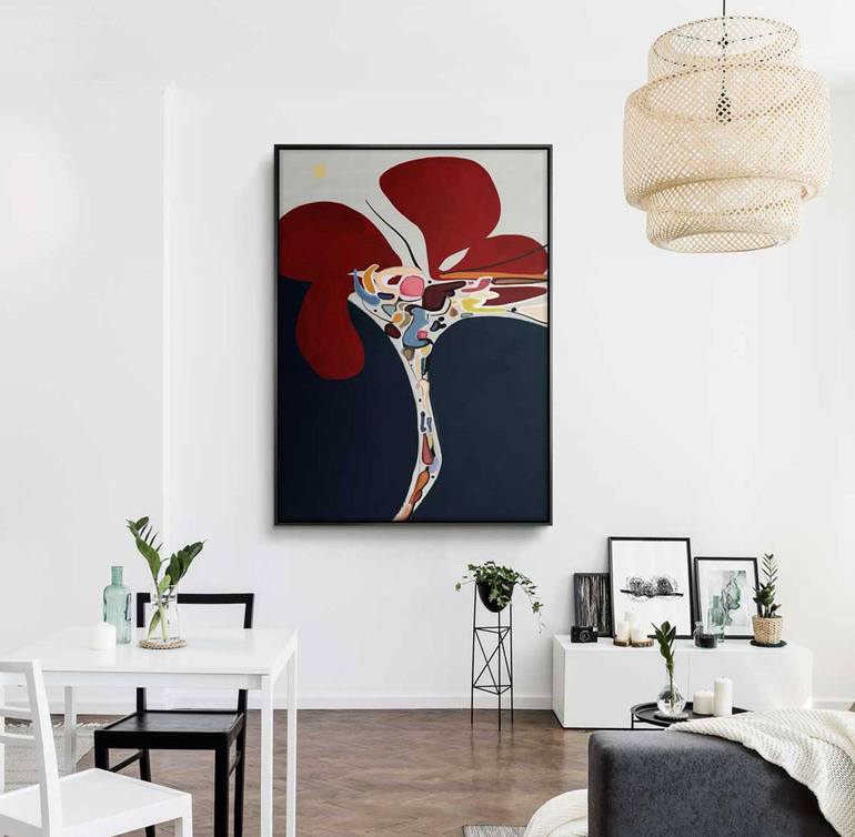 Original Art Deco Abstract Painting by Daniel Bautista
