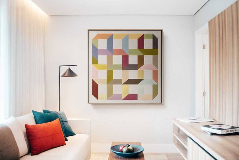 Original Cubism Abstract Painting by Daniel Bautista