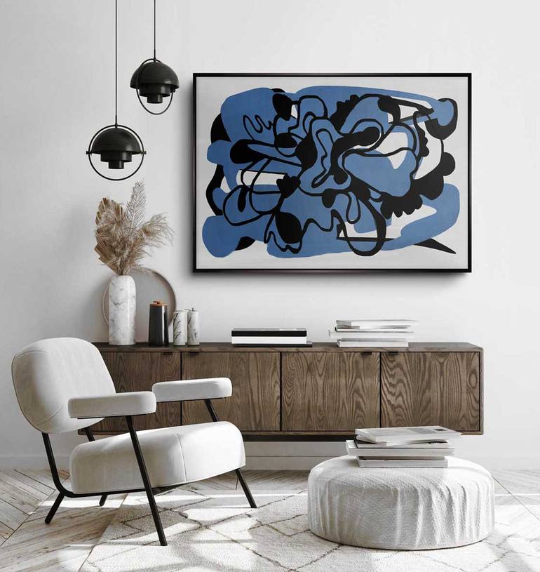 Original Cubism Abstract Painting by Daniel Bautista