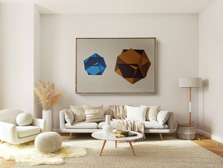 Original Cubism Geometric Painting by Daniel Bautista