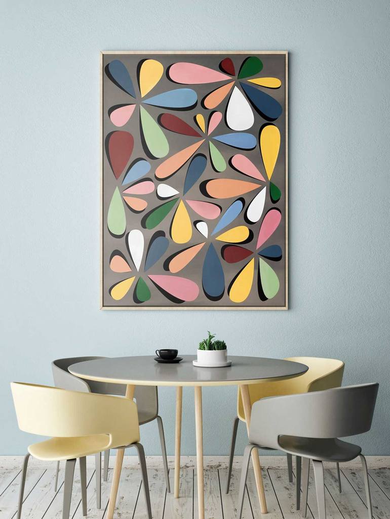 Original Art Deco Abstract Painting by Daniel Bautista