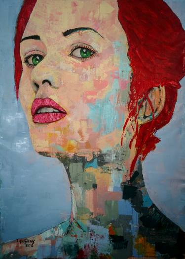 Original Abstract Expressionism Portrait Paintings by John Tzomakas