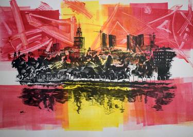 Original Impressionism Cities Printmaking by Cyprian Holownia
