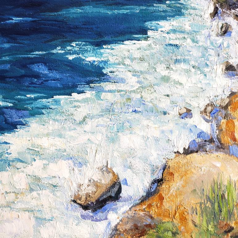 Original Expressionism Beach Painting by Andrea Alonso Salinas