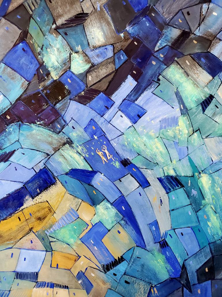 Original Abstract Expressionism Landscape Painting by Andrea Alonso Salinas