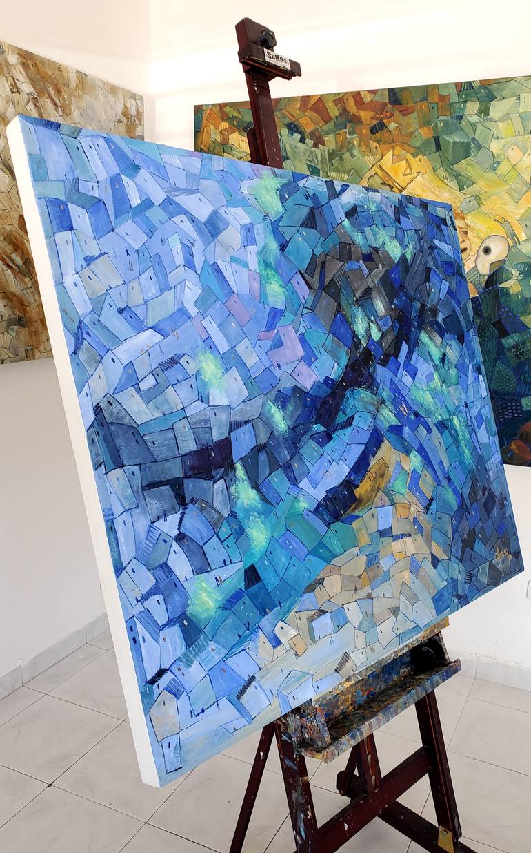 Original Abstract Expressionism Landscape Painting by Andrea Alonso Salinas