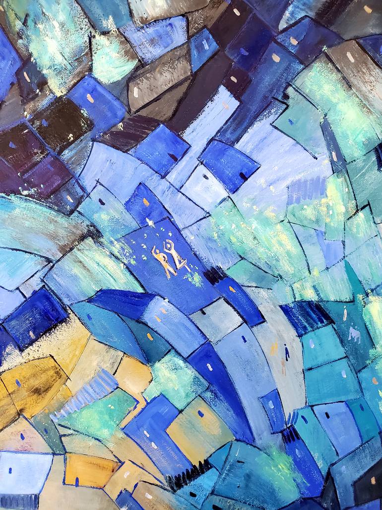 Original Abstract Expressionism Landscape Painting by Andrea Alonso Salinas