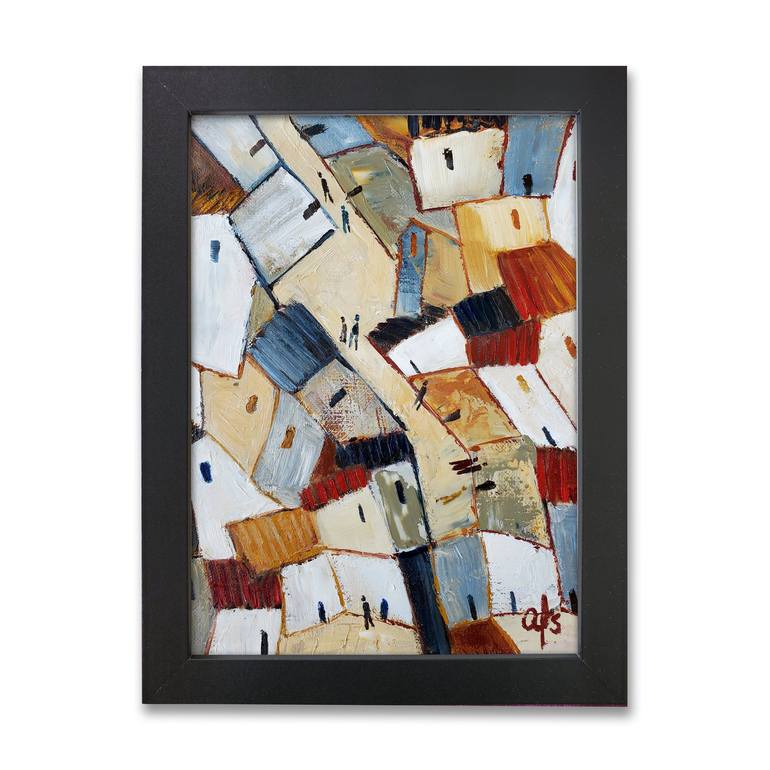 Original Fine Art Architecture Painting by Andrea Alonso Salinas