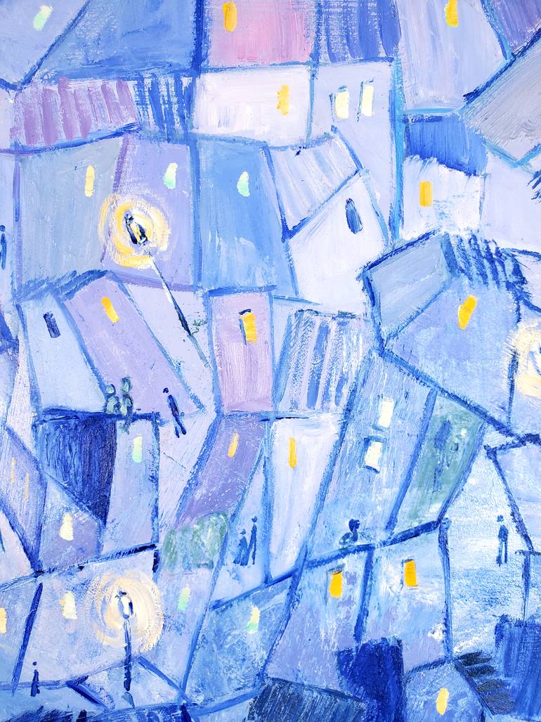 Original Abstract Expressionism Architecture Painting by Andrea Alonso Salinas