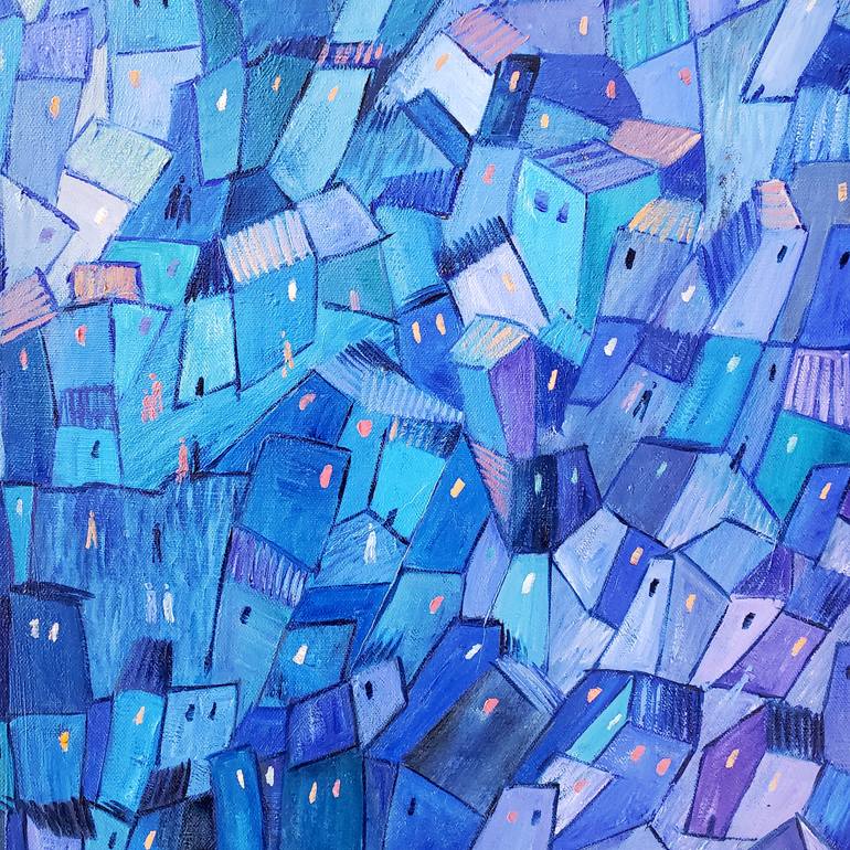 Original Abstract Expressionism Architecture Painting by Andrea Alonso Salinas