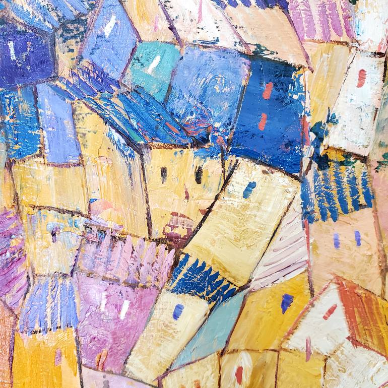 Original Abstract Expressionism Architecture Painting by Andrea Alonso Salinas