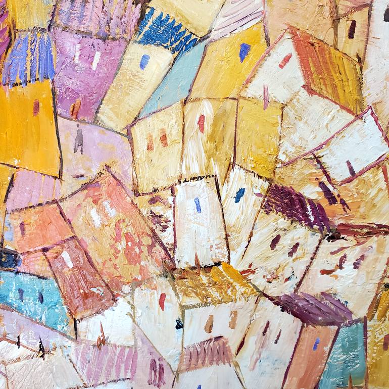 Original Abstract Expressionism Architecture Painting by Andrea Alonso Salinas