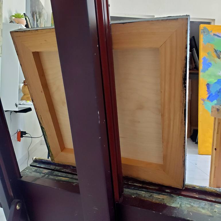 Original Abstract Expressionism Architecture Painting by Andrea Alonso Salinas