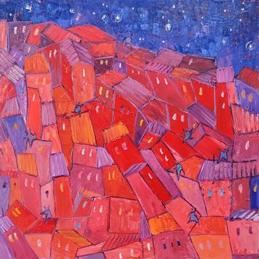 Print of Abstract Expressionism Architecture Paintings by Andrea Alonso Salinas