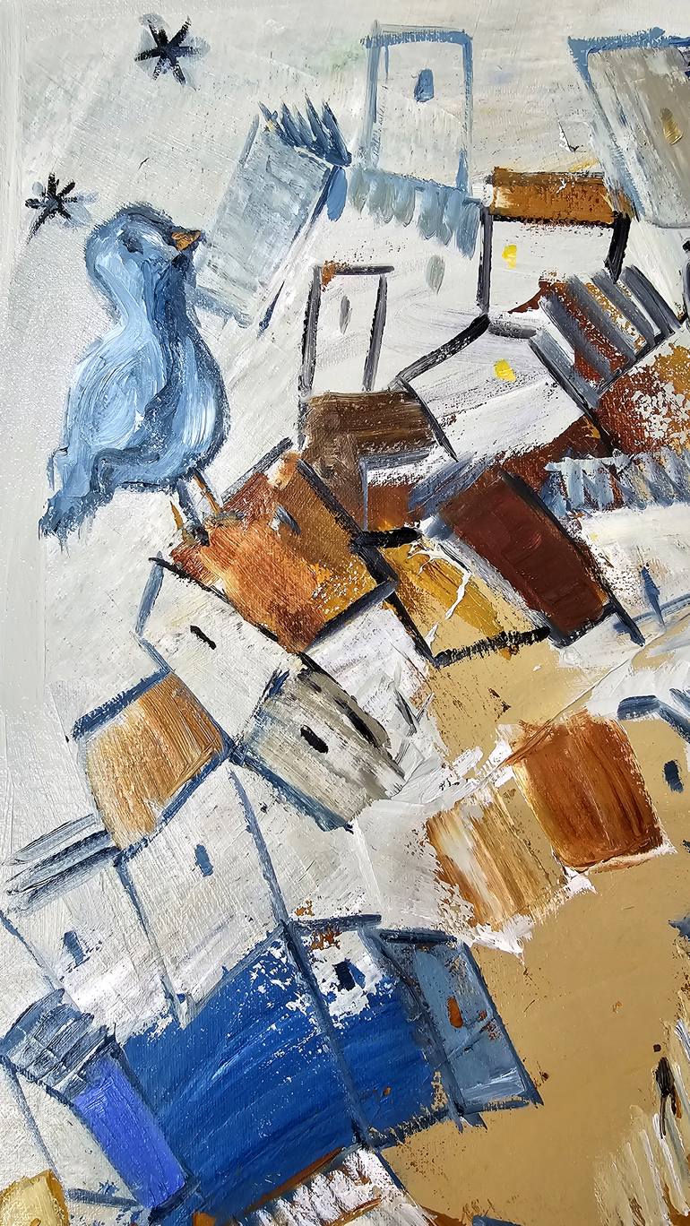 Original Abstract Architecture Painting by Andrea Alonso Salinas