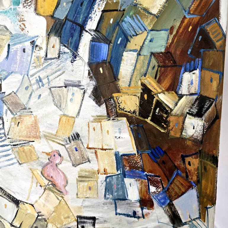 Original Abstract Architecture Painting by Andrea Alonso Salinas