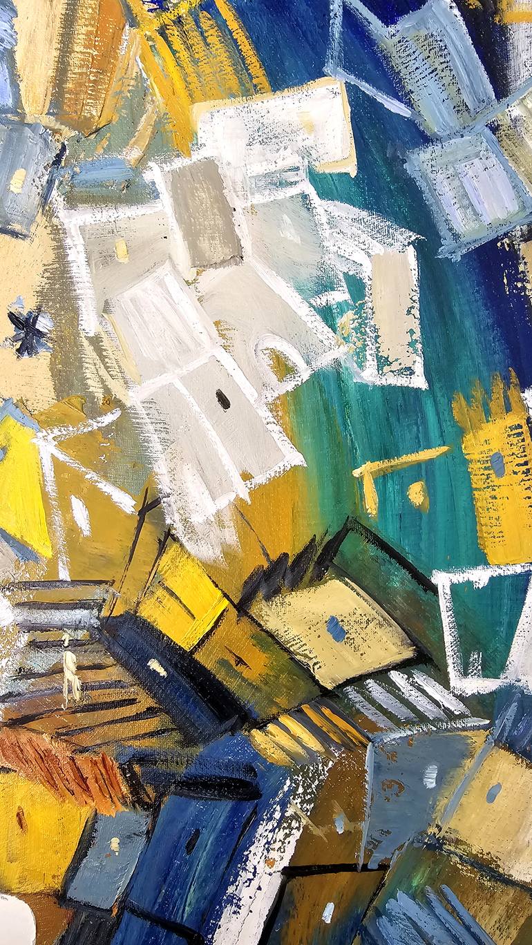 Original Abstract Architecture Painting by Andrea Alonso Salinas