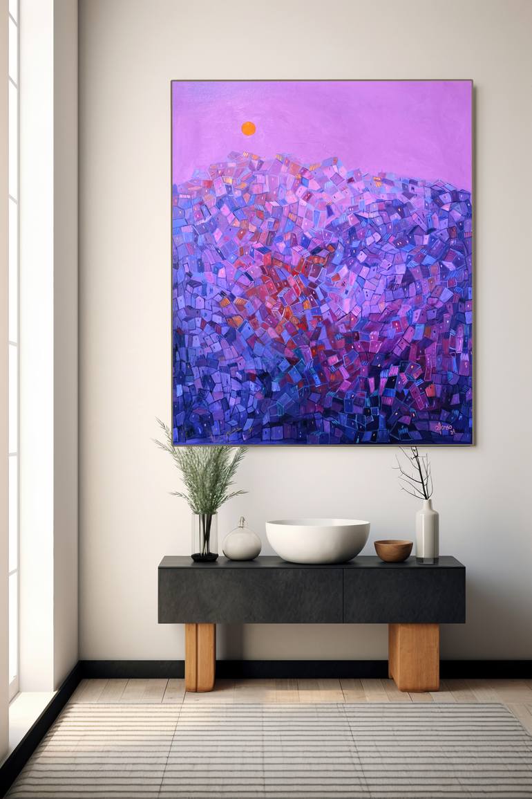 Original Abstract Expressionism Architecture Painting by Andrea Alonso Salinas