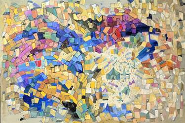 Original Abstract Expressionism Architecture Painting by Andrea Alonso Salinas