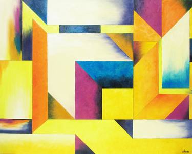 Original Cubism Abstract Paintings by Andrea Alonso Salinas