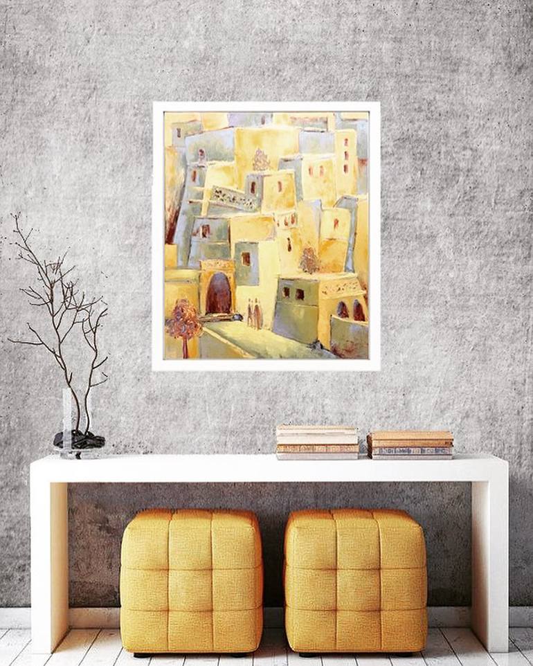 Original Figurative Cities Painting by Andrea Alonso Salinas